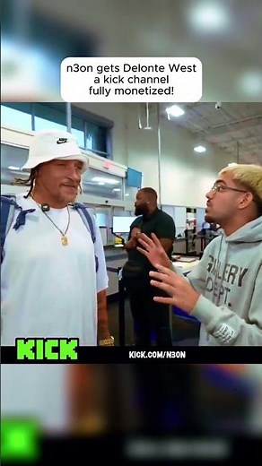 n3on GETS DELONTE WEST A KICK CHANNEL FULLY MONETIZED! #n3on #n3onclips #delontewest