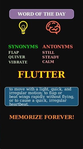 Flutter: The Word for Light, Quick Movement 🦋 Learn Its Beautiful Meaning