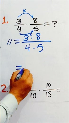 The Trick to Easier Fraction Multiplication #maths #mathtrick #fractions