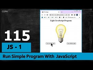 #115 : COPA : JavaScript-1 : Create a Simple Program With JavaScript | જાવાસ્ક્રિપ્ટ પ્રોગ્રામ - 1