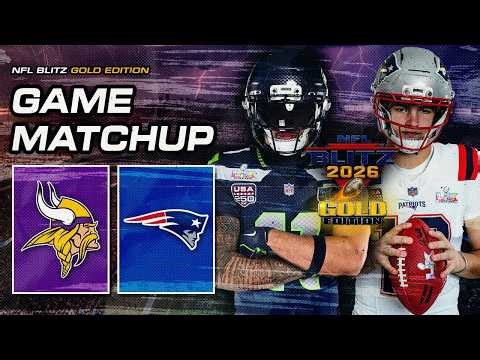 NFL BLITZ GOLD EDITION - Vikings at Patriots | NEW MAN on the MINNESOTA VIKINGS
