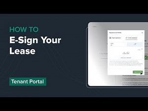 How to e-sign your lease (Tenant) | Rent Collection App