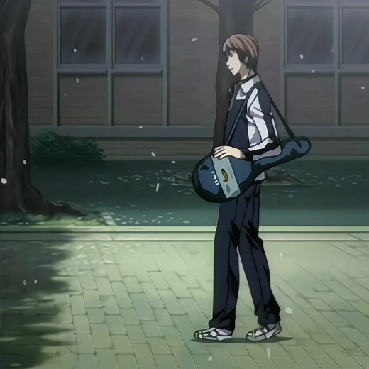 L and Light Yagami Walking Side by Side | Death Note Anime Scene
