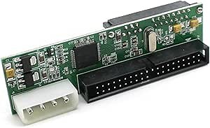 SATA to 3.5 IDE 39Pin Hard Drive Optical Adapter Card SATA Serial Hard Drive to Parallel 3.5 IDE 40Pin Computer Host Burner Expansion Board Converter with 4Pin Green