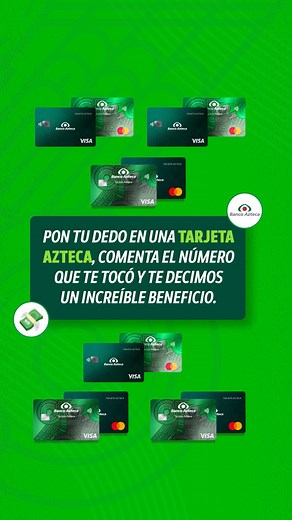 ¡Esta es la señal que necesitabas para aprovechar al máximo los beneficios de tu Tarjeta Azteca! Coméntanos y averigua cuál te tocó. 👇👀💚💳 | Banco Azteca