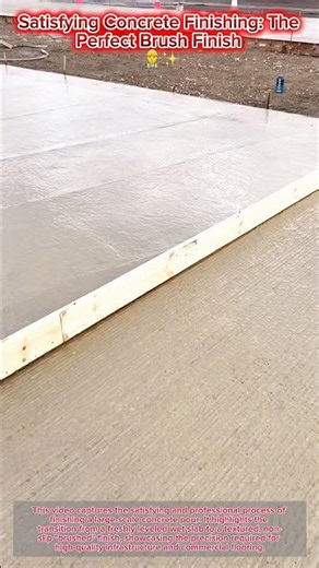 Satisfying Concrete Finishing: The Perfect Brush Finish 👷‍♂️✨