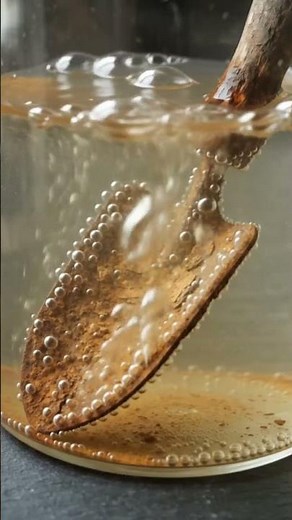 Acid Cleaning a Rusted Steel Garden Trowel #acidcleaning #rustremoval #GardenTrowel