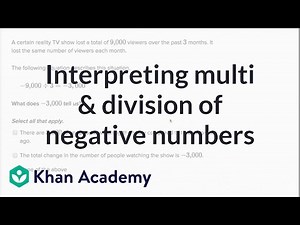 Interpreting multiplicationa and division of negative numbers | 7th grade | Khan Academy