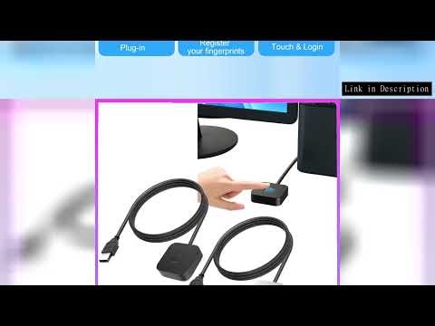 Fingerprint Scanner with 5ft Cable For Windows Hello Fingerprint Reader Portable USB Fingerprint Log