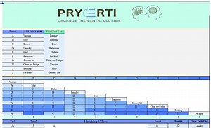 Pryorti Matrix- Google Sheets - Etsy Canada