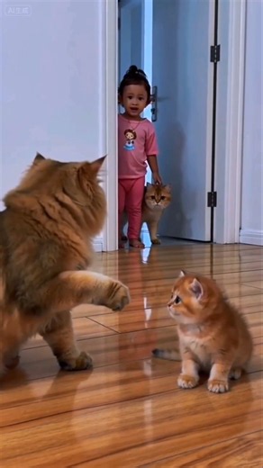 Cat, why are you hitting the baby?😡 #viral #comedy #cat #shorts