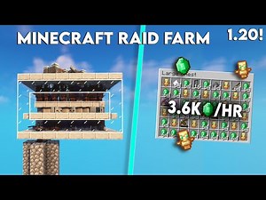 Minecraft Best Raid Farm 1.20+ 3600 Emerald Per Hour - Raid Farm Tutorial