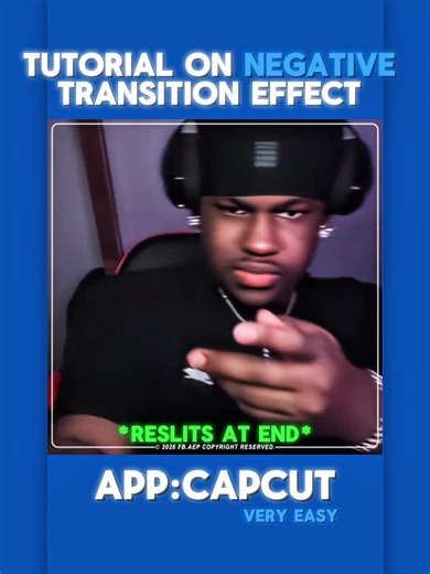 Tutorial on negative transition effect trend style (Jogada - slowed) #CapCut #capcutpioneer #editingtutorial #edit