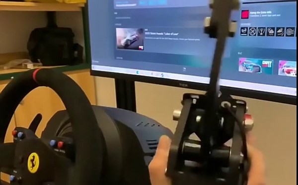 USB Handbrake with with 64 bit Non Plus for Hall Sensor,sim Racing handbrake with Non Touch handbrake High Rigidity Compression Spring for PC (Black)