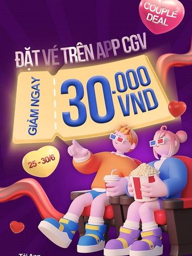 Đặt vé trên ép CGV giảm ngay 30 cé.... qué đẽ #learnontiktok #cgvcinemasvietnam #phimchieurap #cgvvietnam #specialcinema