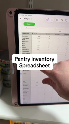 Replying to @Emily Bogardus My easy to read pantry inventory spreadsheet! #pantryorganization #pantry #pantryrestock #pantrygoals #exceltutorial