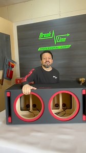 Cajón para subwoofer Rock Series 2000w rms ⚫️🔴⚫️ #rockseries #caraudiofabrication #cajonparabocina #caraudioaddicts | Break Line Professional Audio