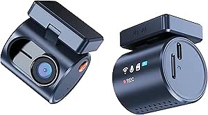 KAWA Dash Camera for Cars - Transparent Display Tiny Dash Cam Front with Voice Control, Super Night Vision Dashcam, 1296P QHD, 145° Wide-Angle FOV, G-Sensor, APP Control, Built in WiFi - Mini 3 Pro