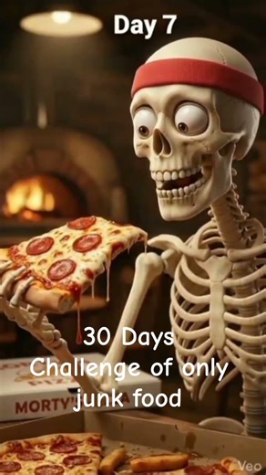 30 Days Only Junk Food Challenge 💀🍔 | What Happened to My Body?! #Shorts#ytshorts#viral#viralshort