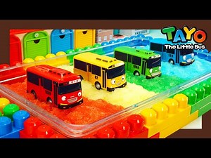 Tayo Kendaraan berat Mainan l #60 Ayo lompat di Kolam Pelangi Pelangi! l Tayo Bus Kecil