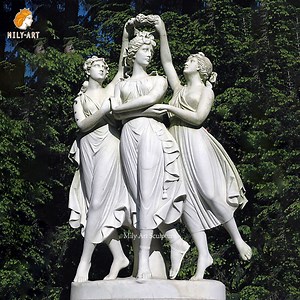 [Hot Item] Famous Hand Carved Marble Three Graces God Classic Sculpture