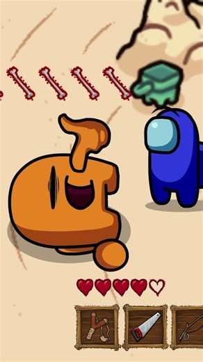 Always Hungry Noob Among Us Survival! 🍔 #amongus #amonguszombie #shorts