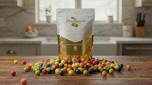 SweetGourmet Seedling Fruits Gum Gumballs | Filled Dubble Bubble | 3 Pounds