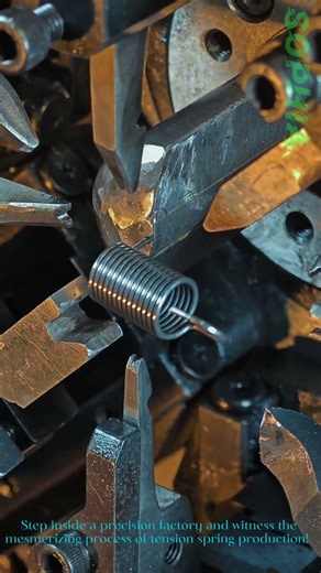 Satisfying Tension Spring Manufacturing Process!