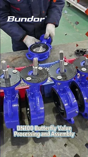 DN100 Butterfly Valve Processing and Assembly #valve #factoryproducts #manufacturing