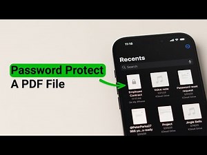 How to Password Protect a PDF file on iPhone?