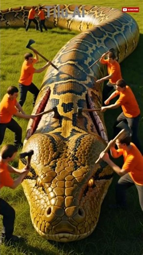 rescue a shark from giant python's belly #animals #funny #shorts