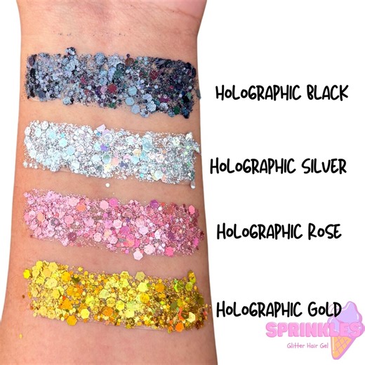 Holographic Glitter Hair Gel - Etsy