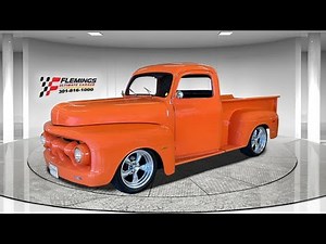 1951 Ford F100 Pro Touring Pickup Truck Start Up, Test Drive and Walk Around
