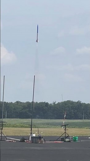 Model Rocket Launch - Small Blue Thunder Rocket Engine #rocket #nasa #stem #spaceexploration