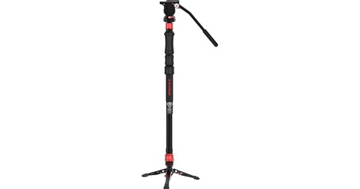 iFootage Cobra 3 Strike Aluminum Monopod with Low Profile Minipod Base and K5S Fluid Head