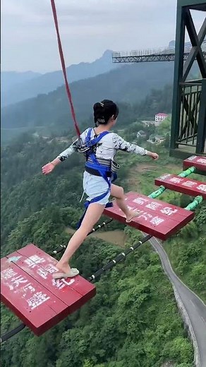 Bungee Jumping With Rope In Beautiful Place:Asmr Bungee Jumping