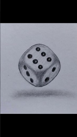 Easy Dice Drawing | 3D Dice Drawing Easy #shorts #youtubeshorts
