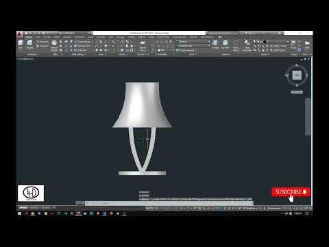 YOUTUBE SHORT - 3D LAMP IN AUTOCAD