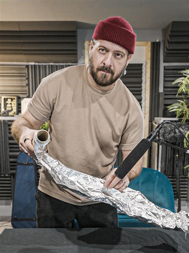 sound design for anime with boiling oil, tape and aluminium :) #anim #soundforfilm #sfx #sounddesign