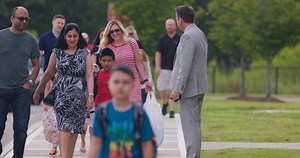 Excitement filled the air this morning at Jordan Elementary as principal Chad Walker welcomed students back for the first day of the 2021-22 school year! #WCSDay1 | Williamson County Schools
