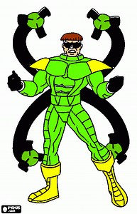 doctor octopus para colorear, doctor octopus para imprimir