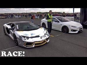 Lamborghini Aventador vs Prior Design Tesla PD-S1000 Model S