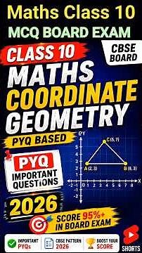 class 10 math ch 7 coordinate geometry | cbse board exam MCQ class 10 |cbse board 2026 mcq class 10