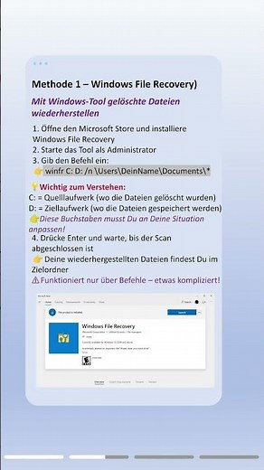 Gelöschte Dateien wiederherstellen? 😱 So rettest Du sie noch rechtzeitig! #data #delete #recovery
