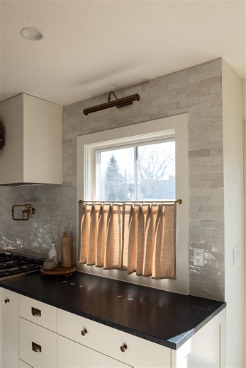 Top Pleat Cafe Curtain – Brown Linen Blend, Privacy Panel, Relaxed Hem - Etsy