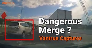 When a dangerous merge leads to a collision, having multiple angles gives you the full picture and the truth. Thanks to Mitchell Hughes for sharing this with us. 👉 Explore Vantrue N5S: http://bit.ly/3IEmSnV #Vantrue #N5 #DriveSafe #DashCam | Vantrue