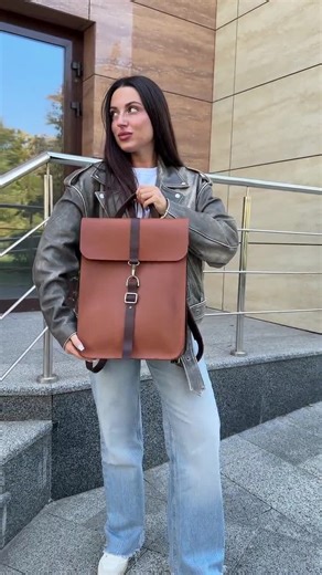 Office Laptop Backpack Purse, Leather Women Rucksack, Minimalist City Knapsack for Her - Etsy