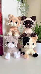this is your sign to crochet a kitten plush 🤍 sittin’ kitten crochet pattern by me #crochet #amigurumi #kitten #crochetinspo #crochetideas #plushies | Wonder Crochet