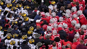Michigan, Ohio State brawl after Wolverines' upset win