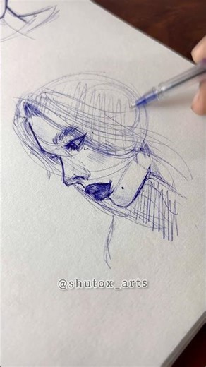 Draw girl side profile tutorial 🥰#shorts #arts #viral